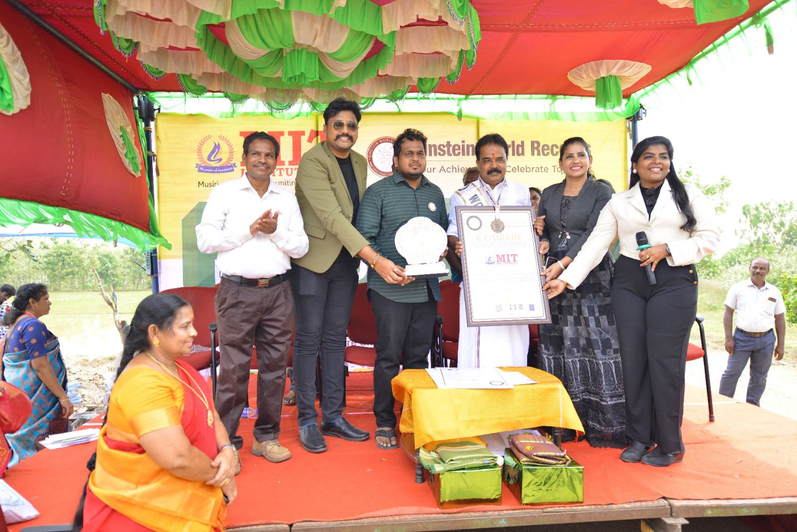 WORLD RECORD FOR PADDY SEEDLINGS TRANSPLANTING ON 174240 SQUARE FEET TO CREATE AWARENESS UNDER THE THEME "DON'T WASTE FOOD" BY 2000 COLLEGE STUDENTS